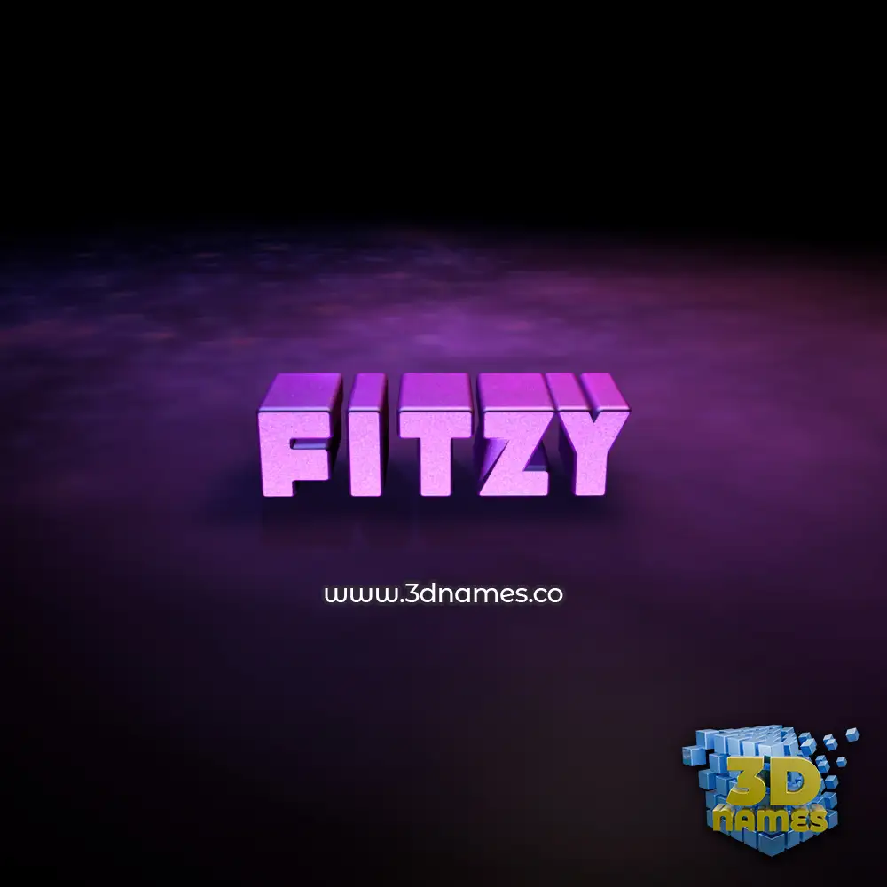 fitzy in Big Purple style - 3D name wallpaper