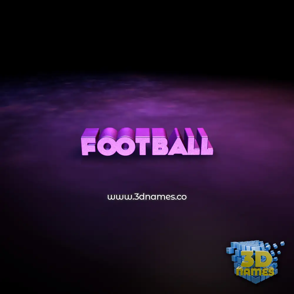 football in Big Purple style - 3D name wallpaper