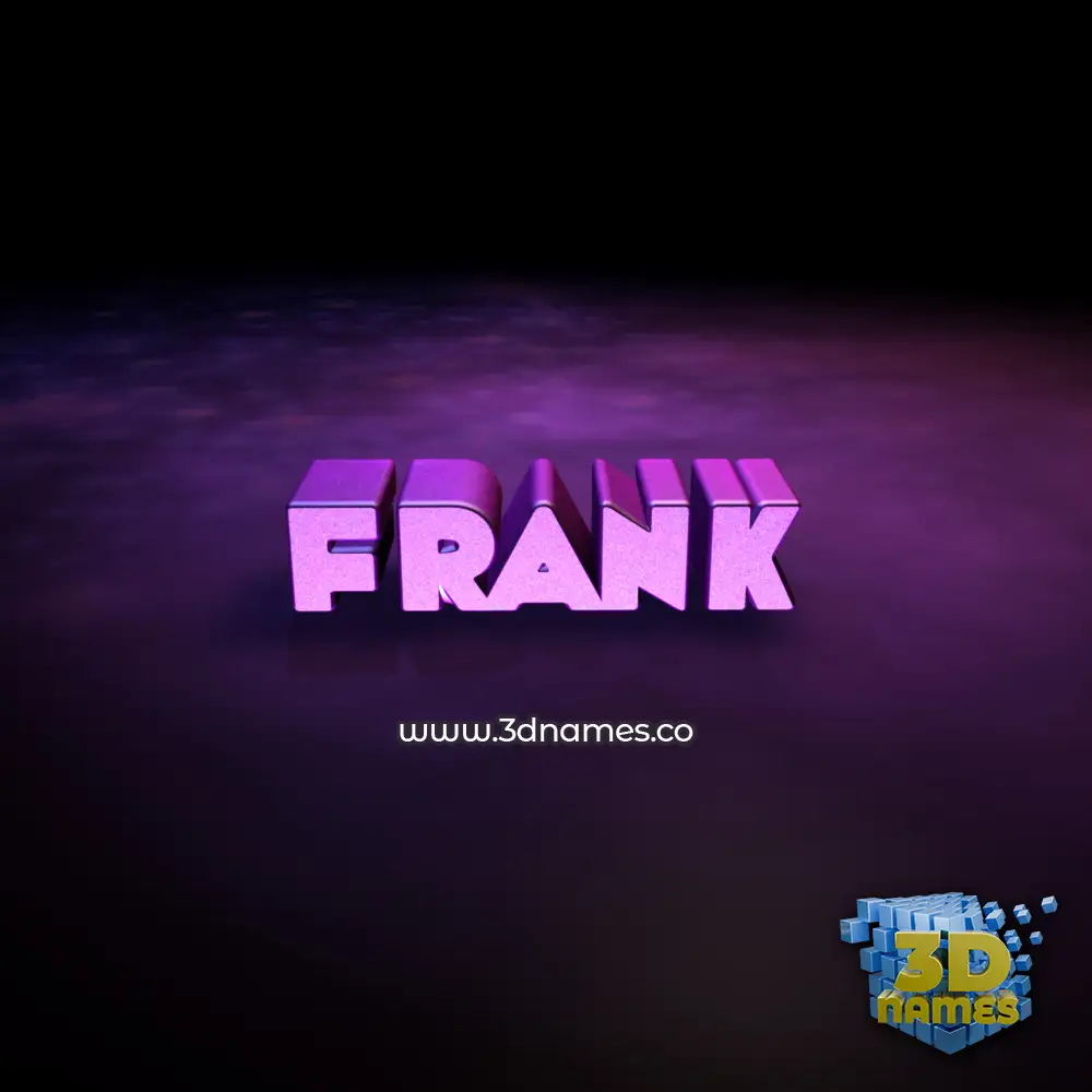 frank in Big Purple style - 3D name wallpaper