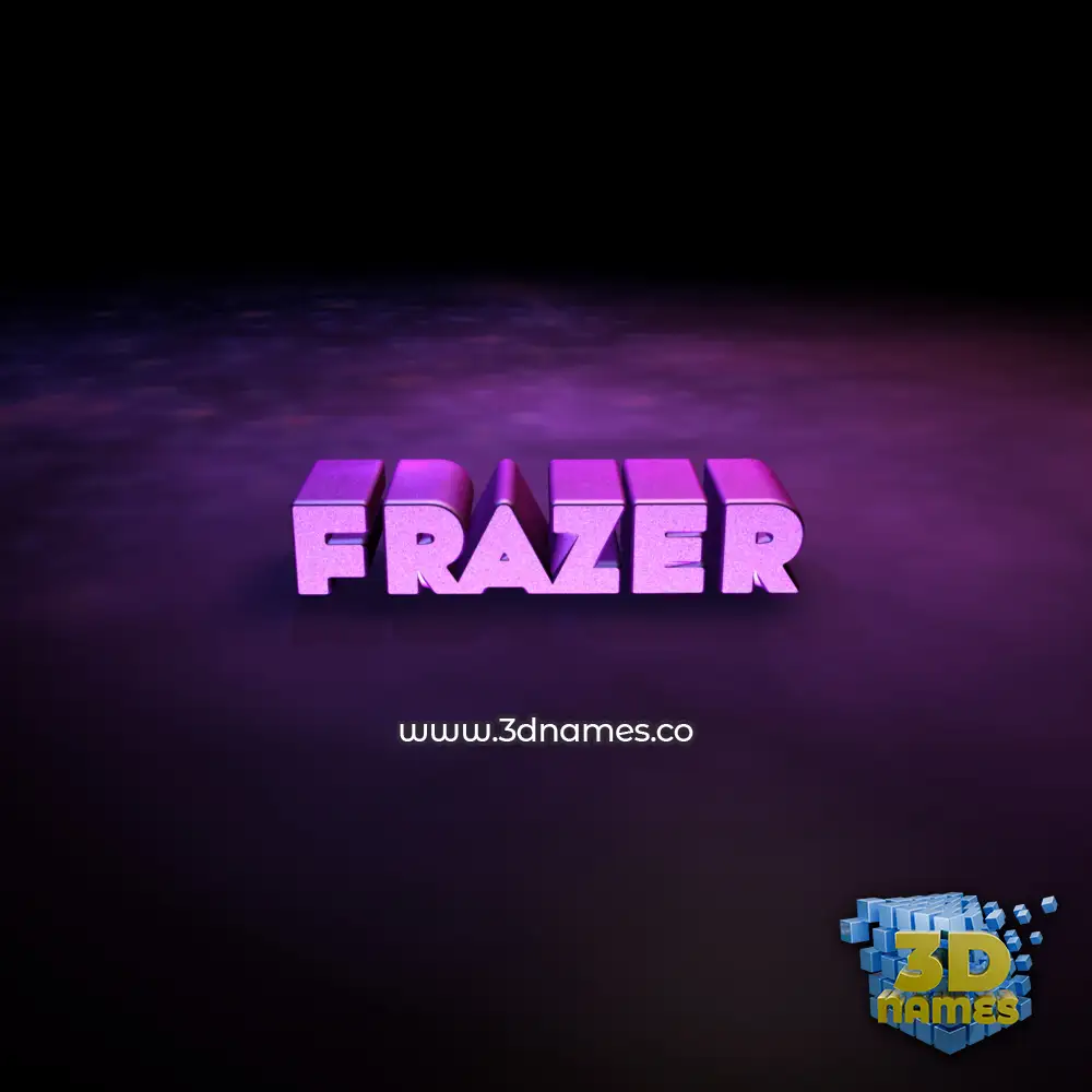 frazer in Big Purple style - 3D name wallpaper