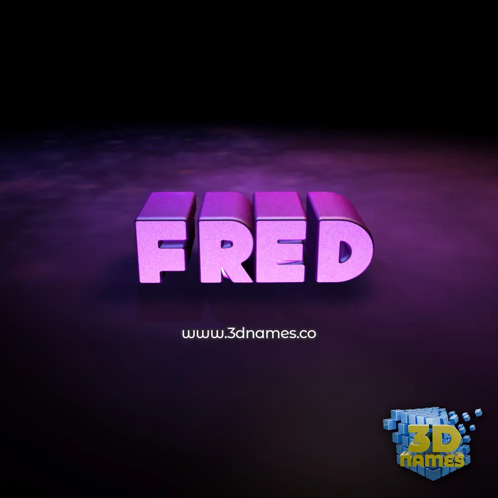 fred in Big Purple style - 3D name wallpaper