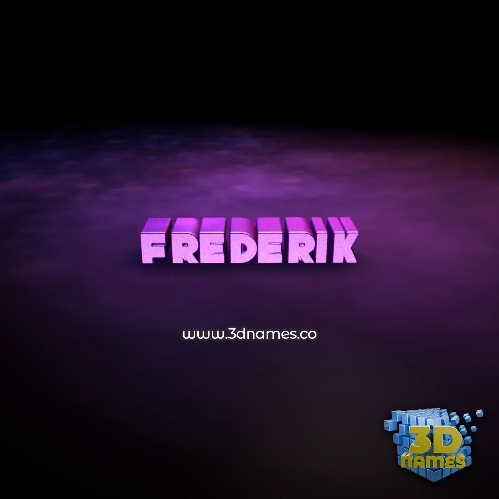frederik in Big Purple style - 3D name wallpaper