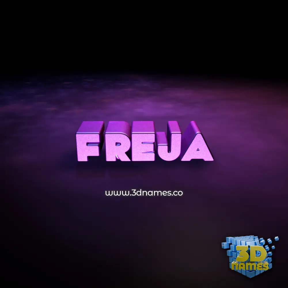 freja in Big Purple style - 3D name wallpaper