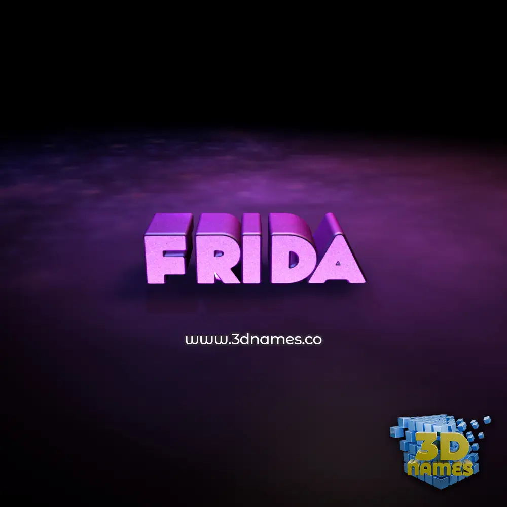 frida in Big Purple style - 3D name wallpaper