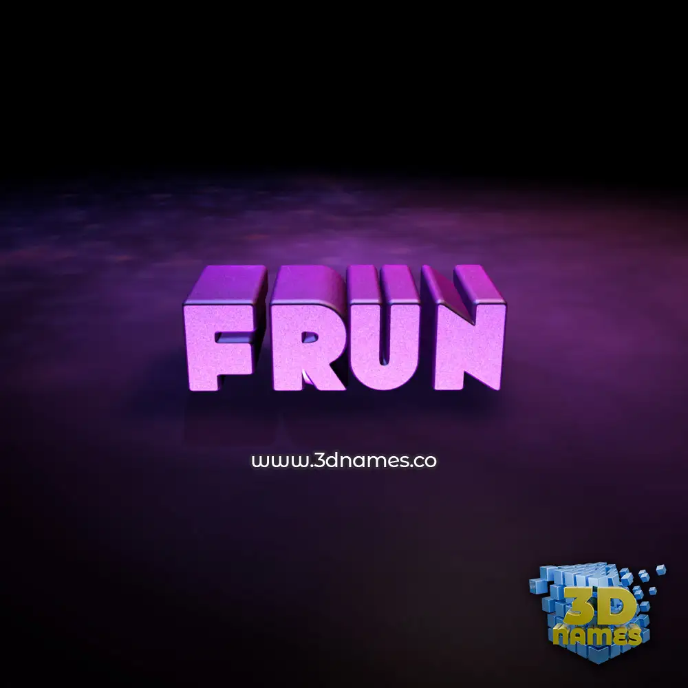 frun in Big Purple style - 3D name wallpaper