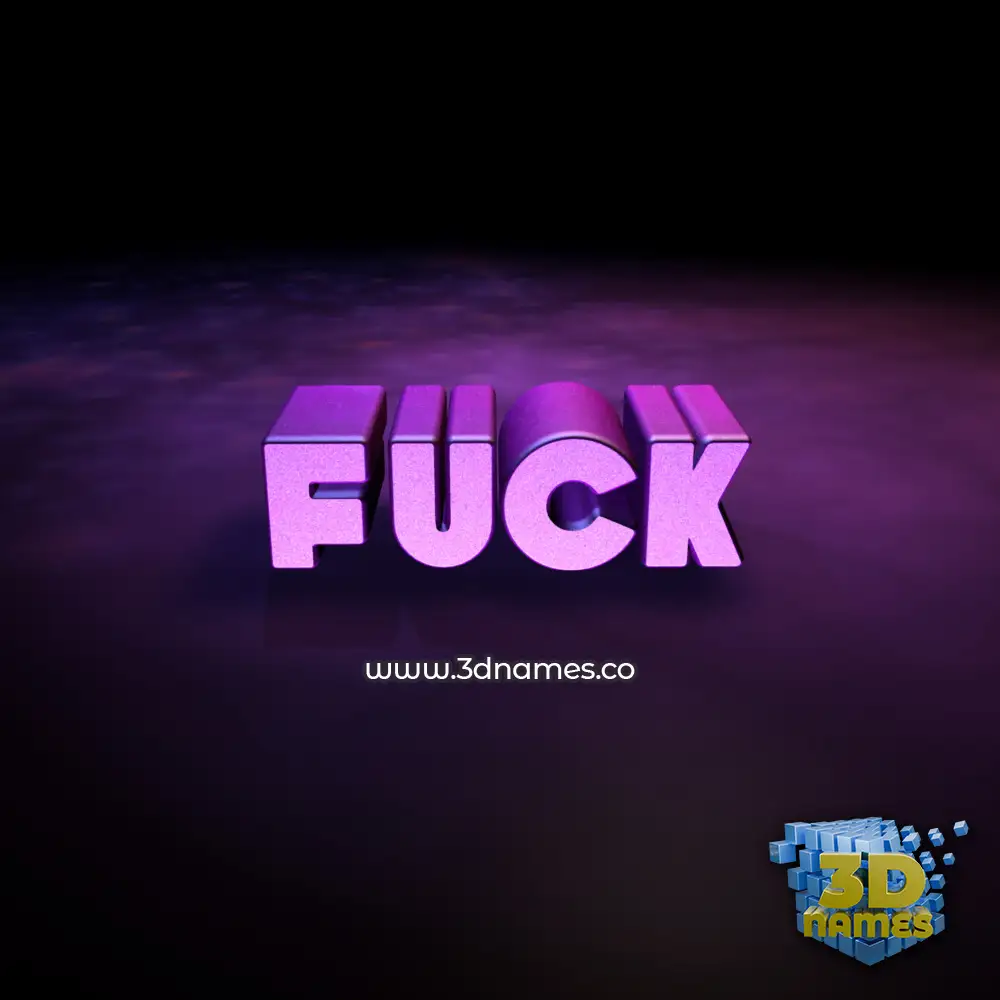 fuck in Big Purple style - 3D name wallpaper