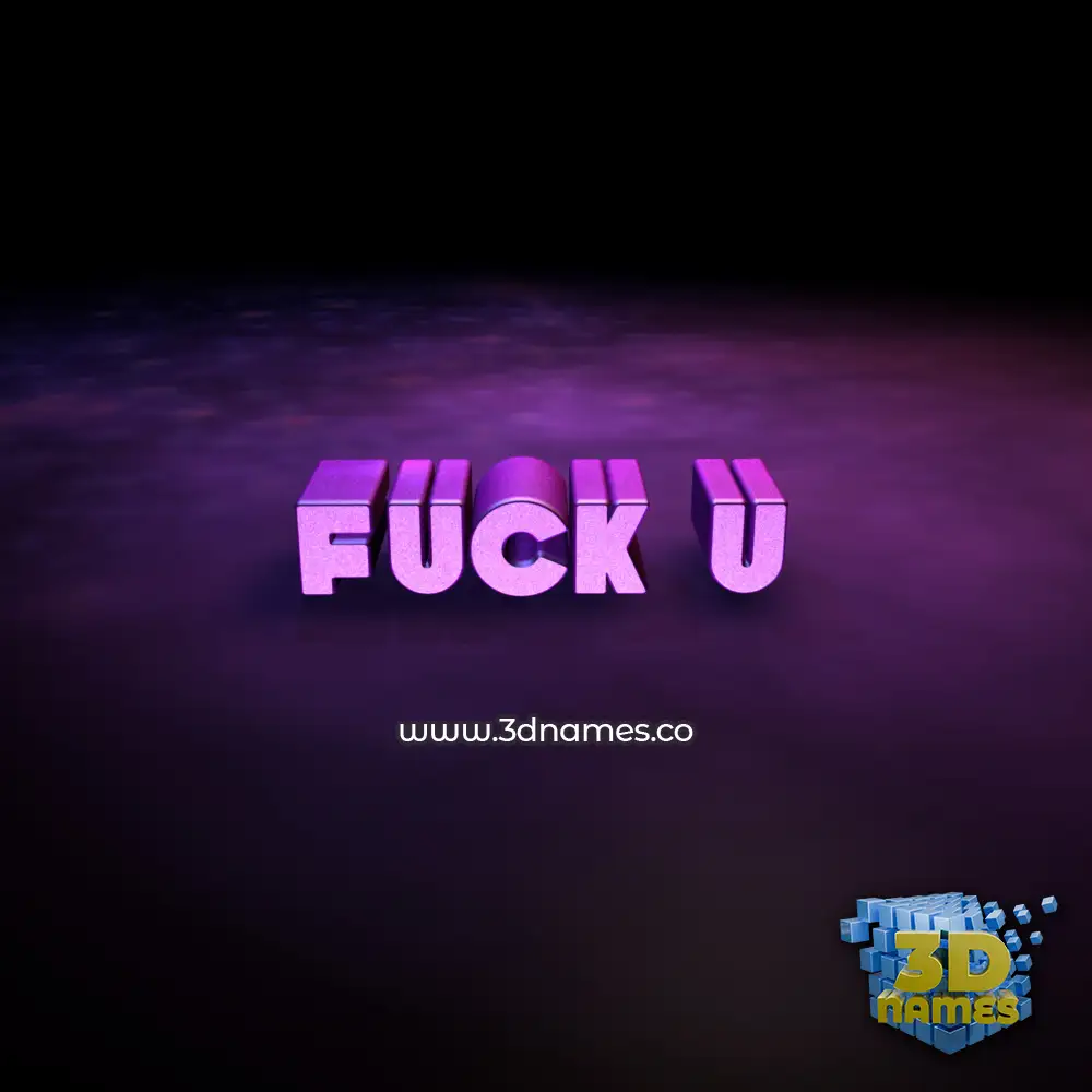 fuck u in Big Purple style - 3D name wallpaper
