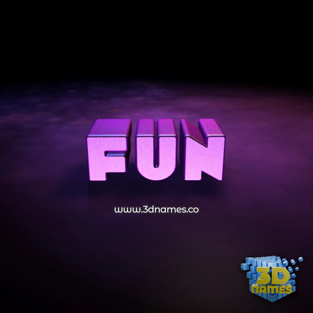 fun in Big Purple style - 3D name wallpaper