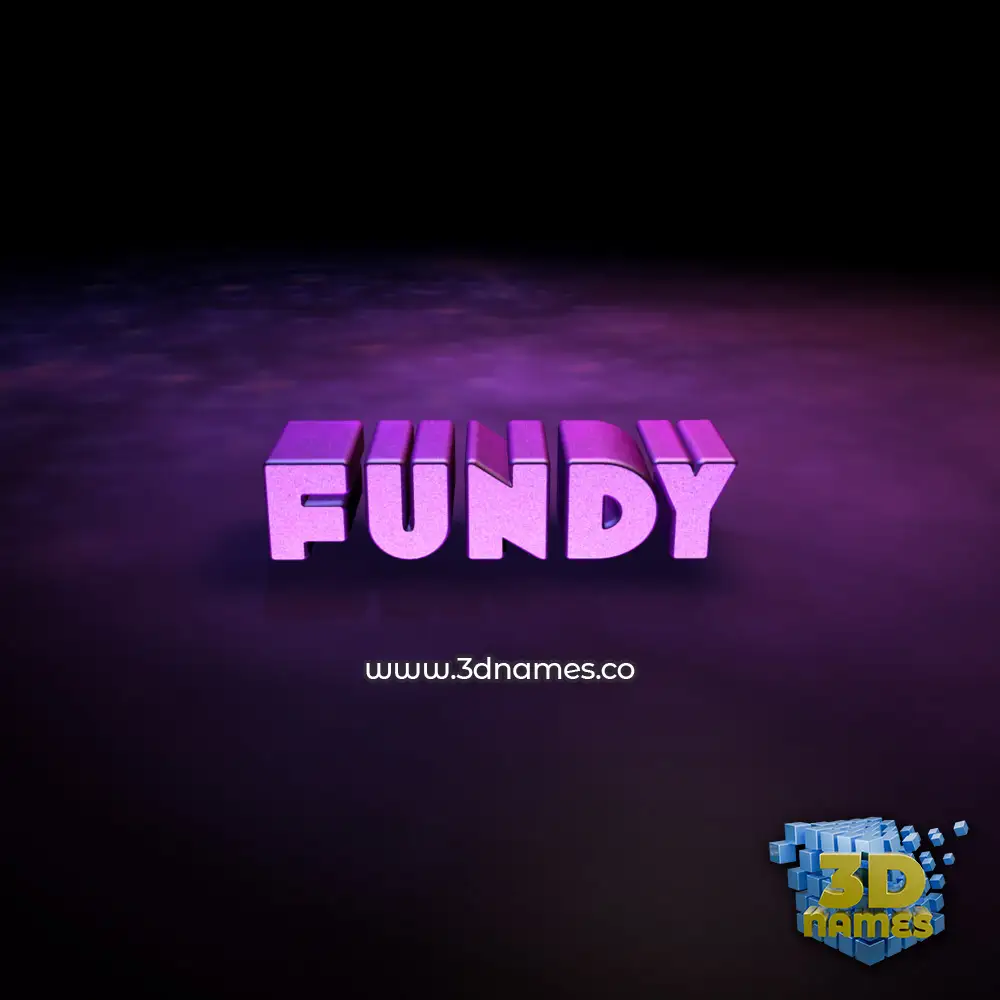 fundy in Big Purple style - 3D name wallpaper