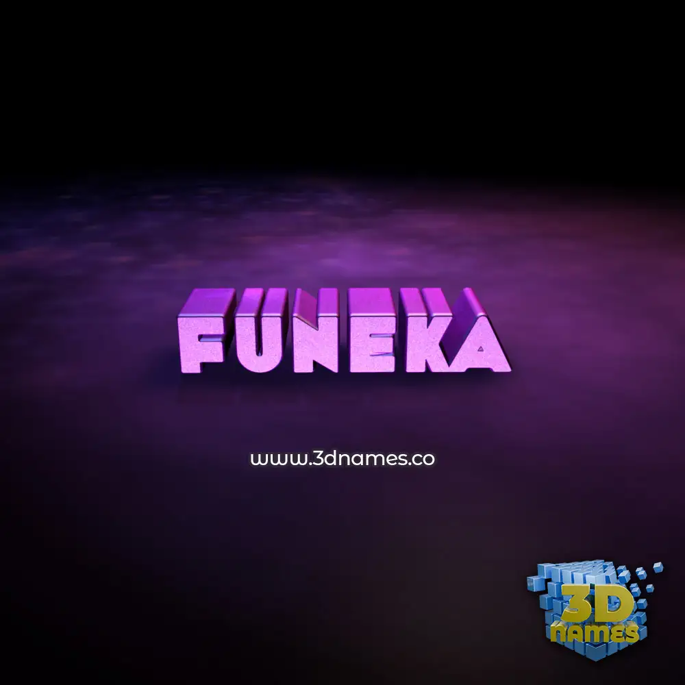 funeka in Big Purple style - 3D name wallpaper
