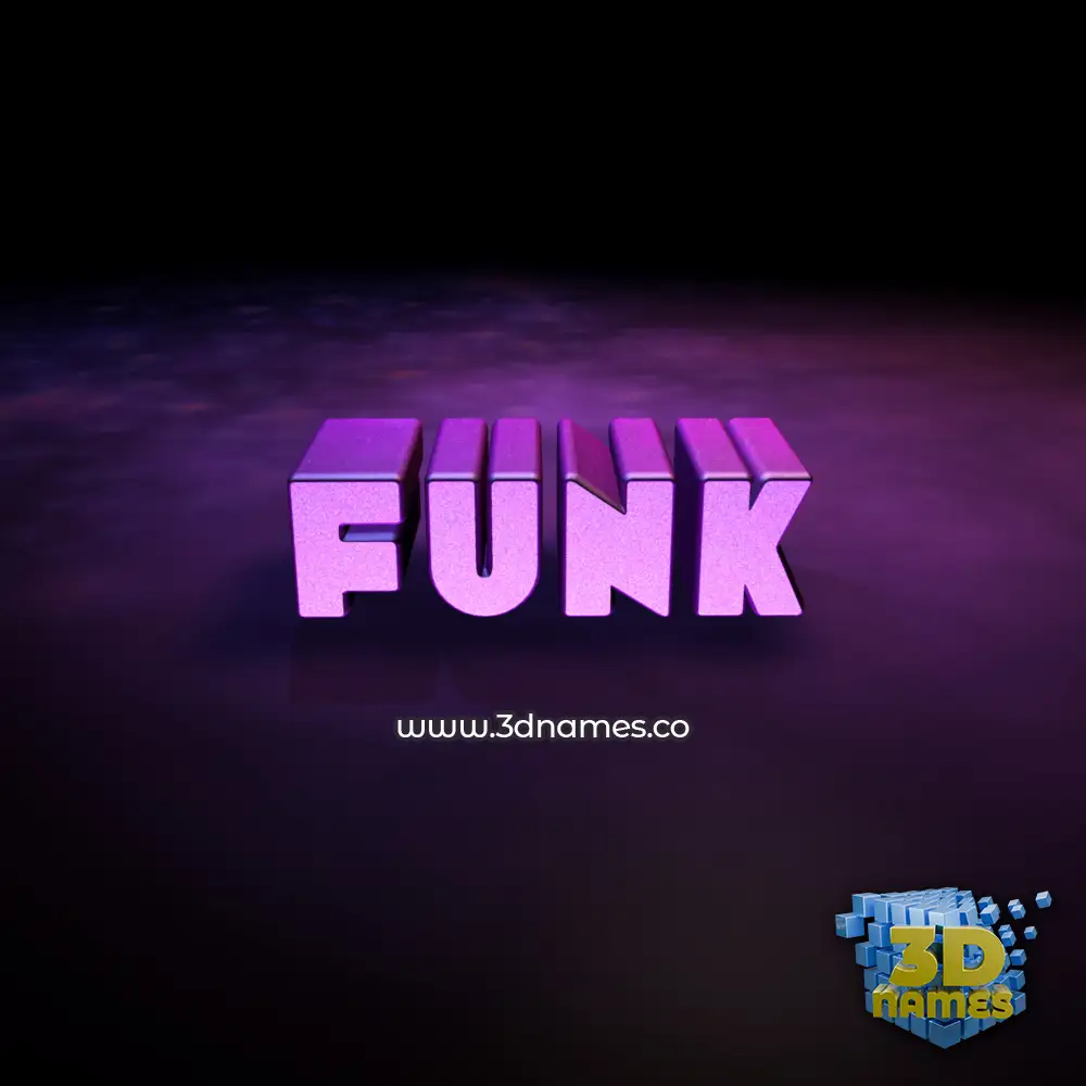 funk in Big Purple style - 3D name wallpaper