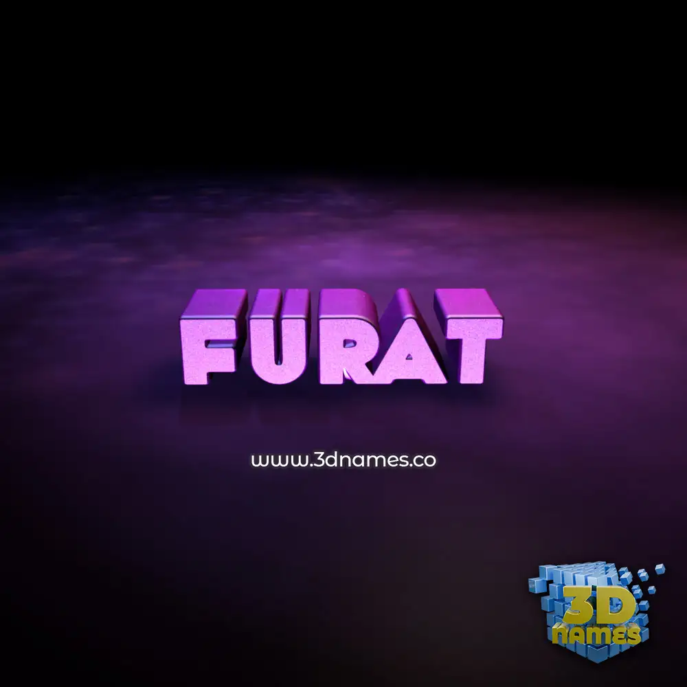 furat in Big Purple style - 3D name wallpaper