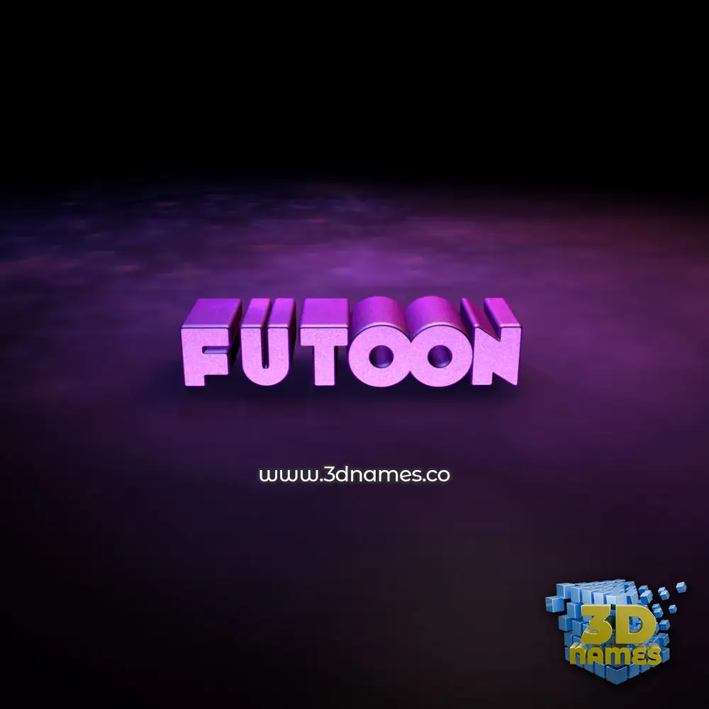 futoon in Big Purple style - 3D name wallpaper