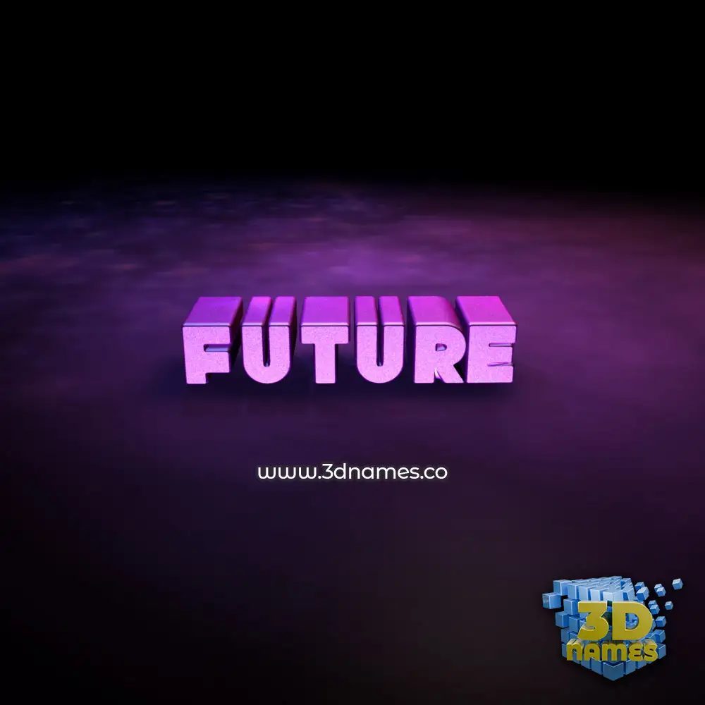 future in Big Purple style - 3D name wallpaper