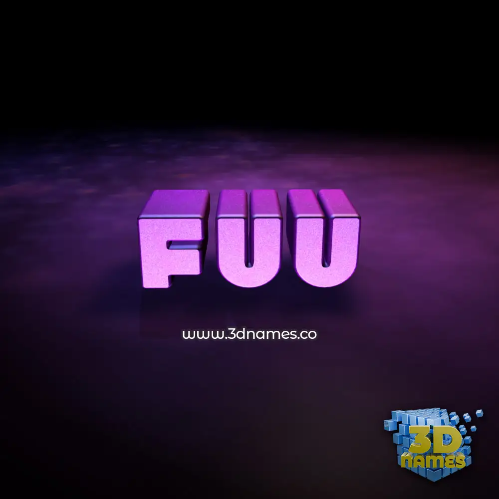 fuu in Big Purple style - 3D name wallpaper