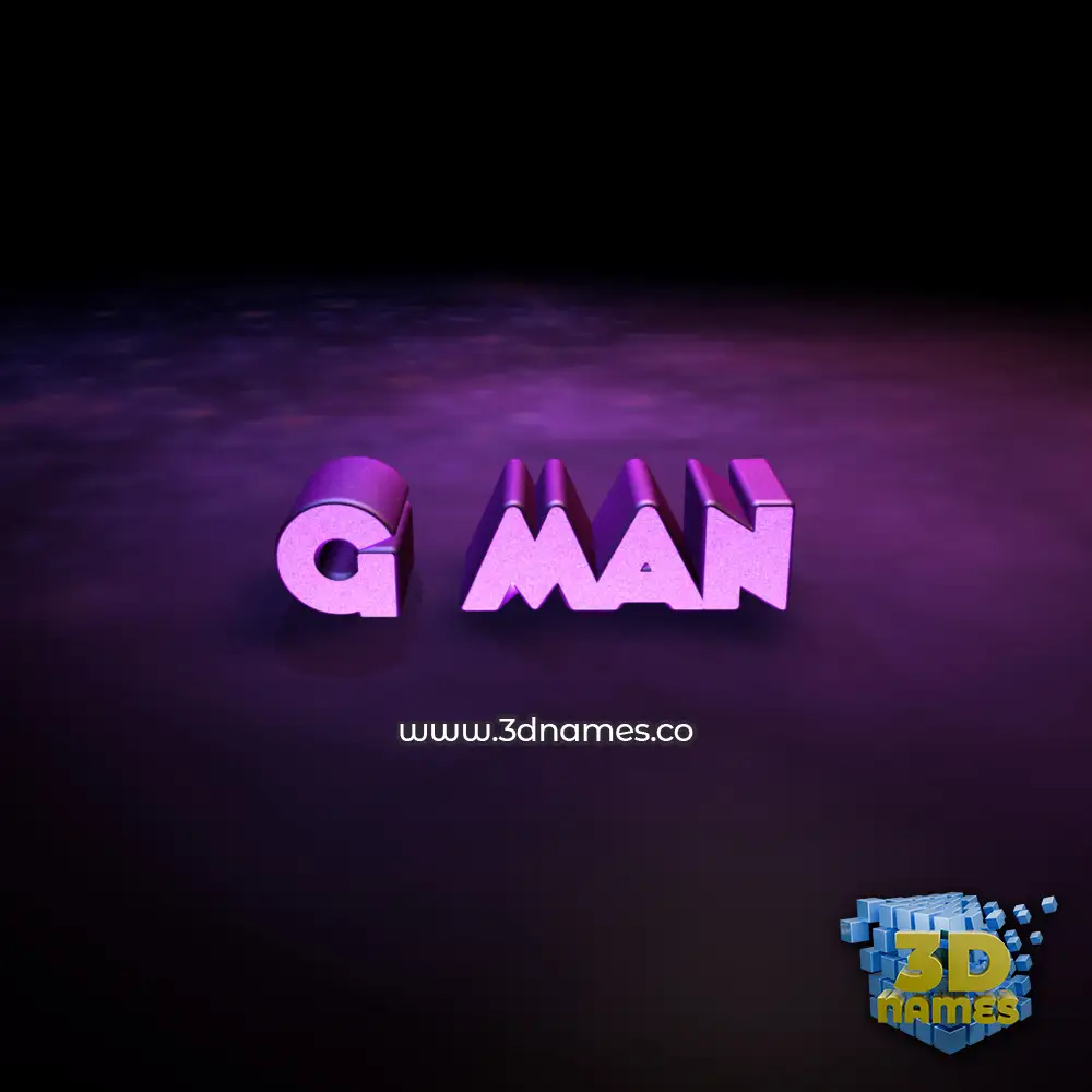 g man in Big Purple style - 3D name wallpaper