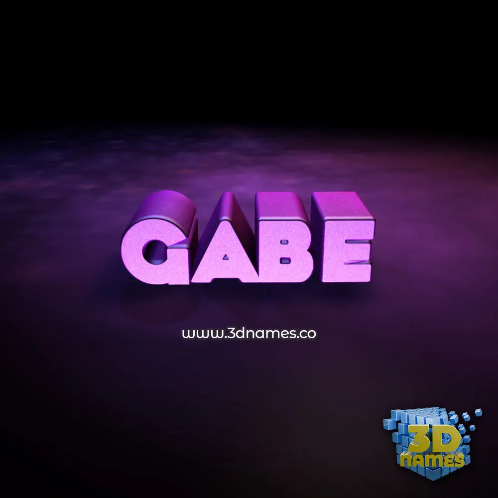 gabe in Big Purple style - 3D name wallpaper
