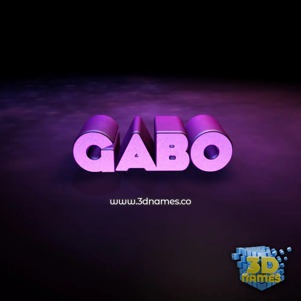 gabo in Big Purple style - 3D name wallpaper