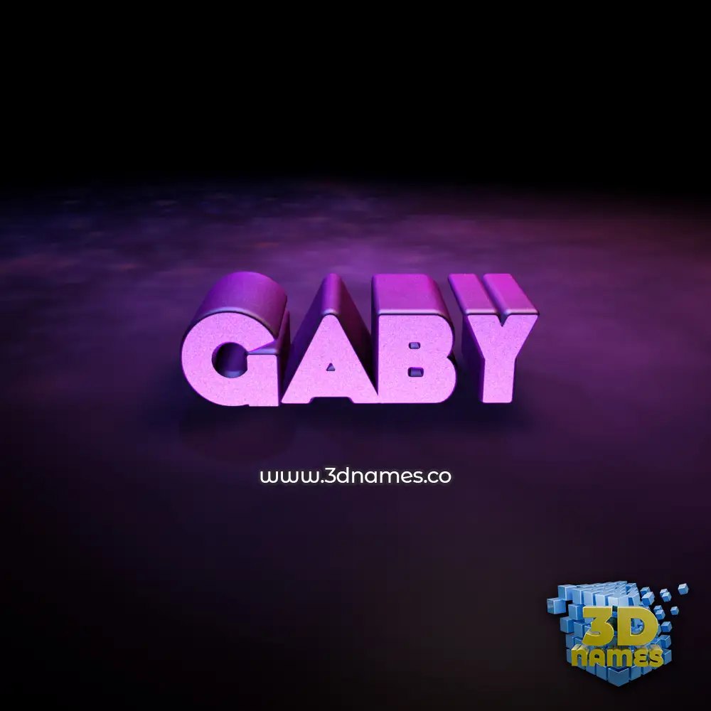 gaby in Big Purple style - 3D name wallpaper