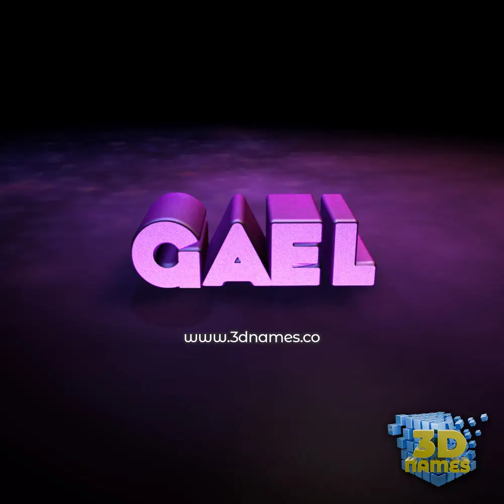 gael in Big Purple style - 3D name wallpaper