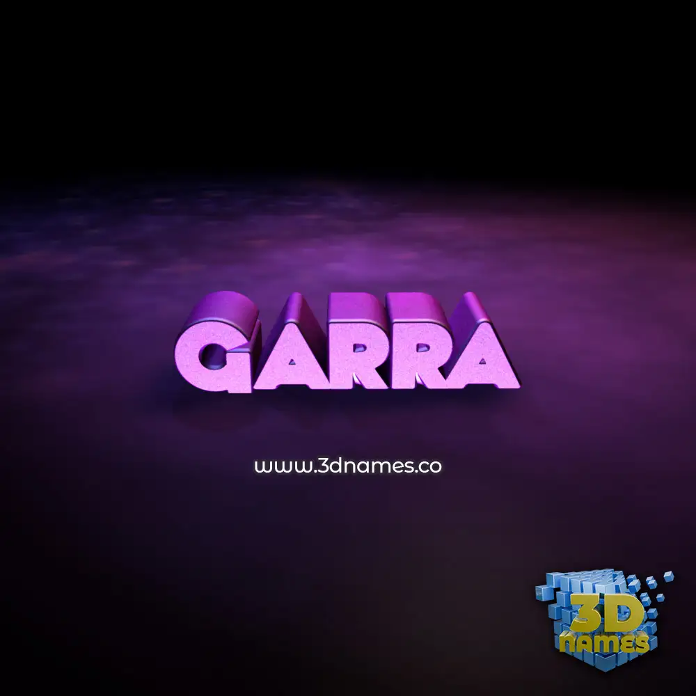 garra in Big Purple style - 3D name wallpaper
