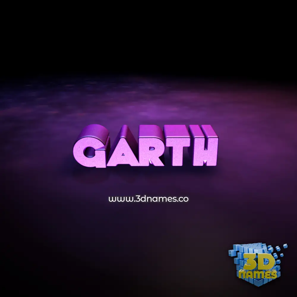 garth in Big Purple style - 3D name wallpaper