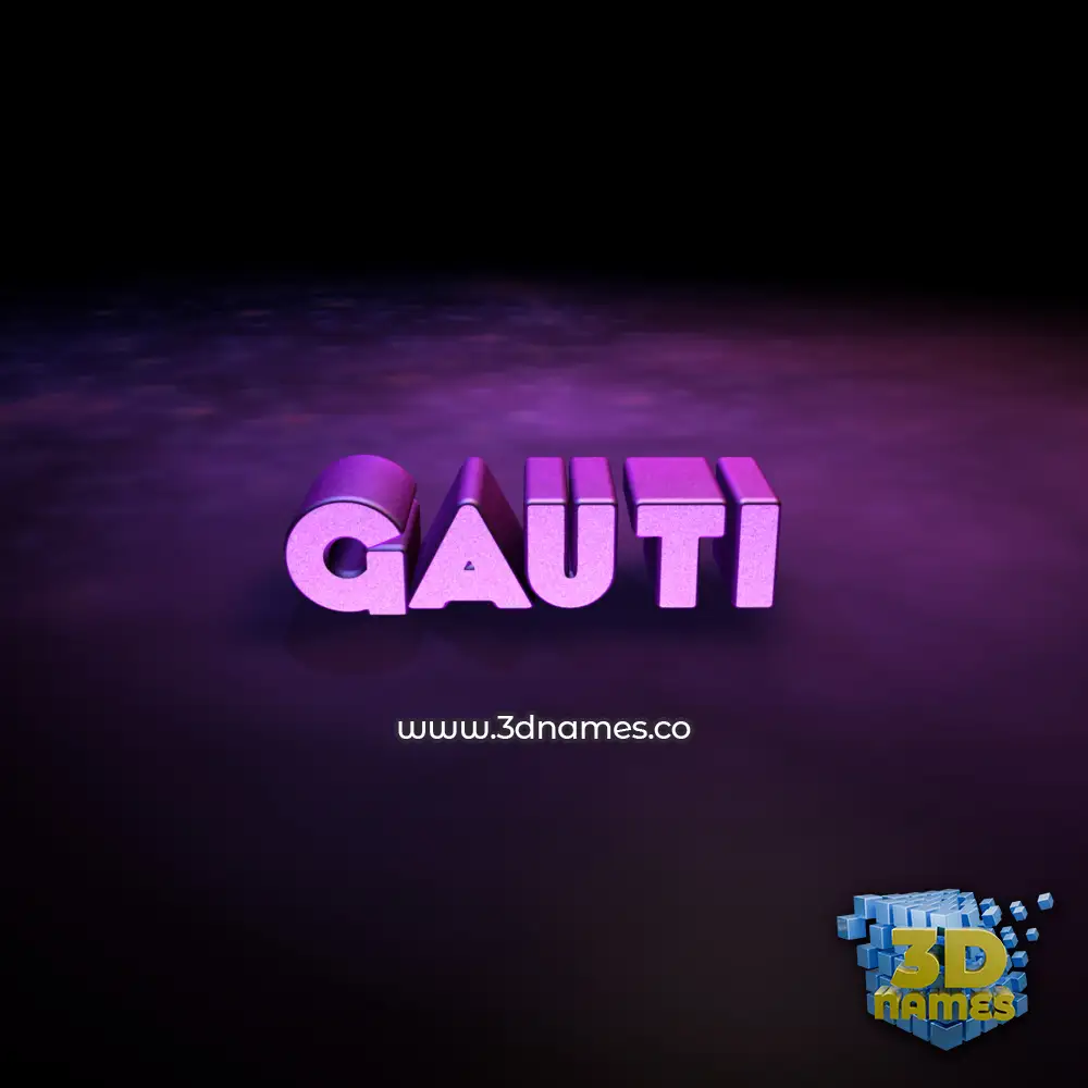 gauti in Big Purple style - 3D name wallpaper