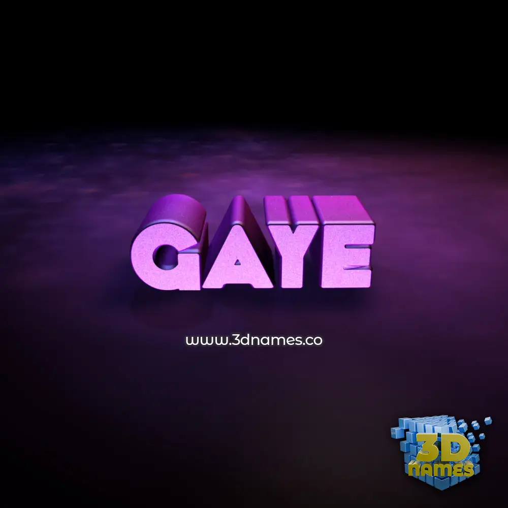gaye in Big Purple style - 3D name wallpaper