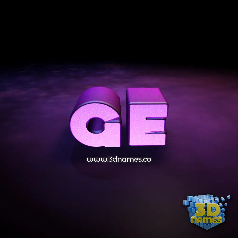 ge in Big Purple style - 3D name wallpaper