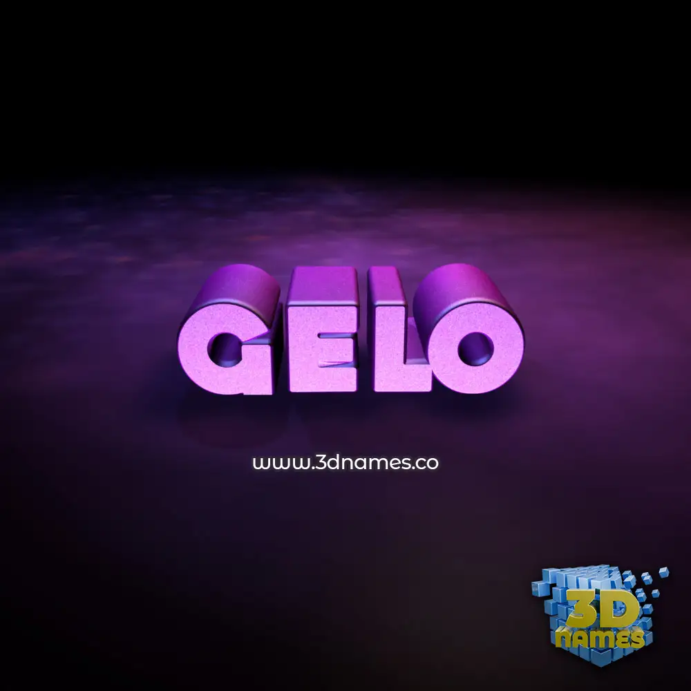 gelo in Big Purple style - 3D name wallpaper