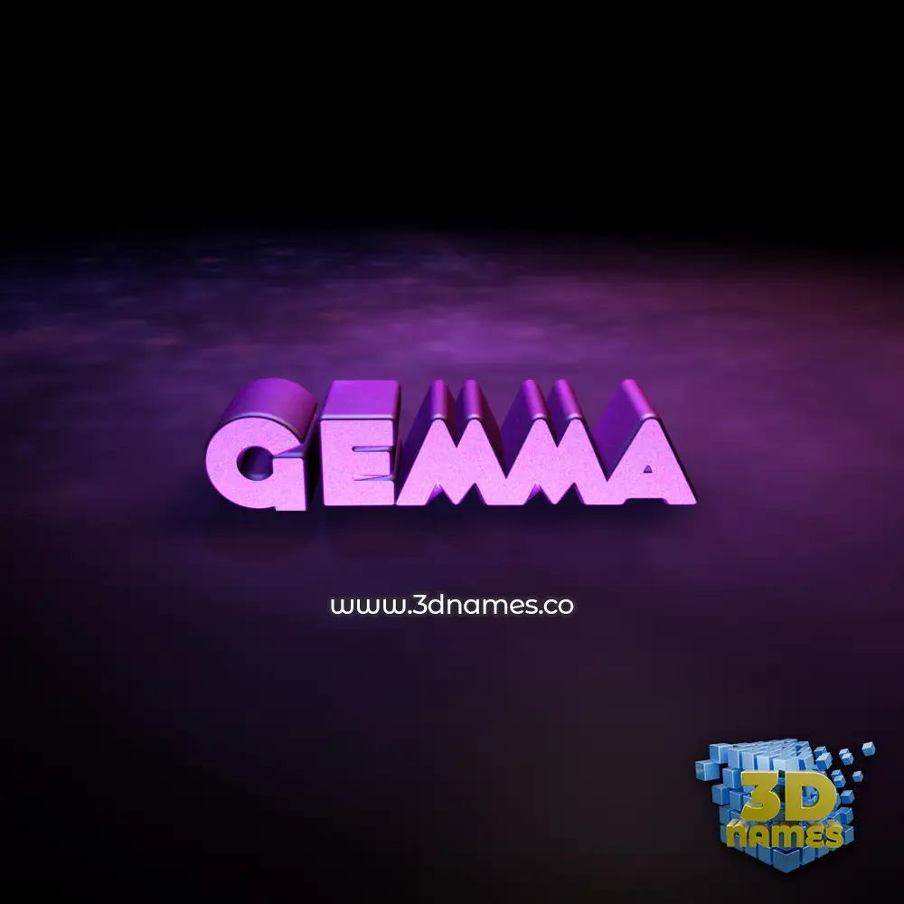 gemma in Big Purple style - 3D name wallpaper