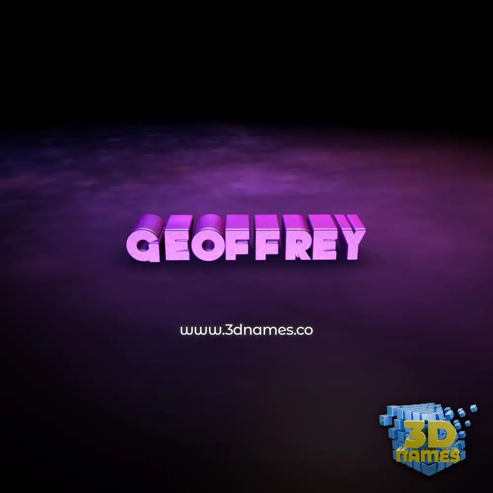 geoffrey in Big Purple style - 3D name wallpaper