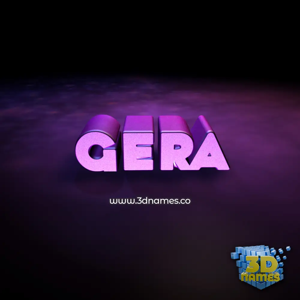 gera in Big Purple style - 3D name wallpaper