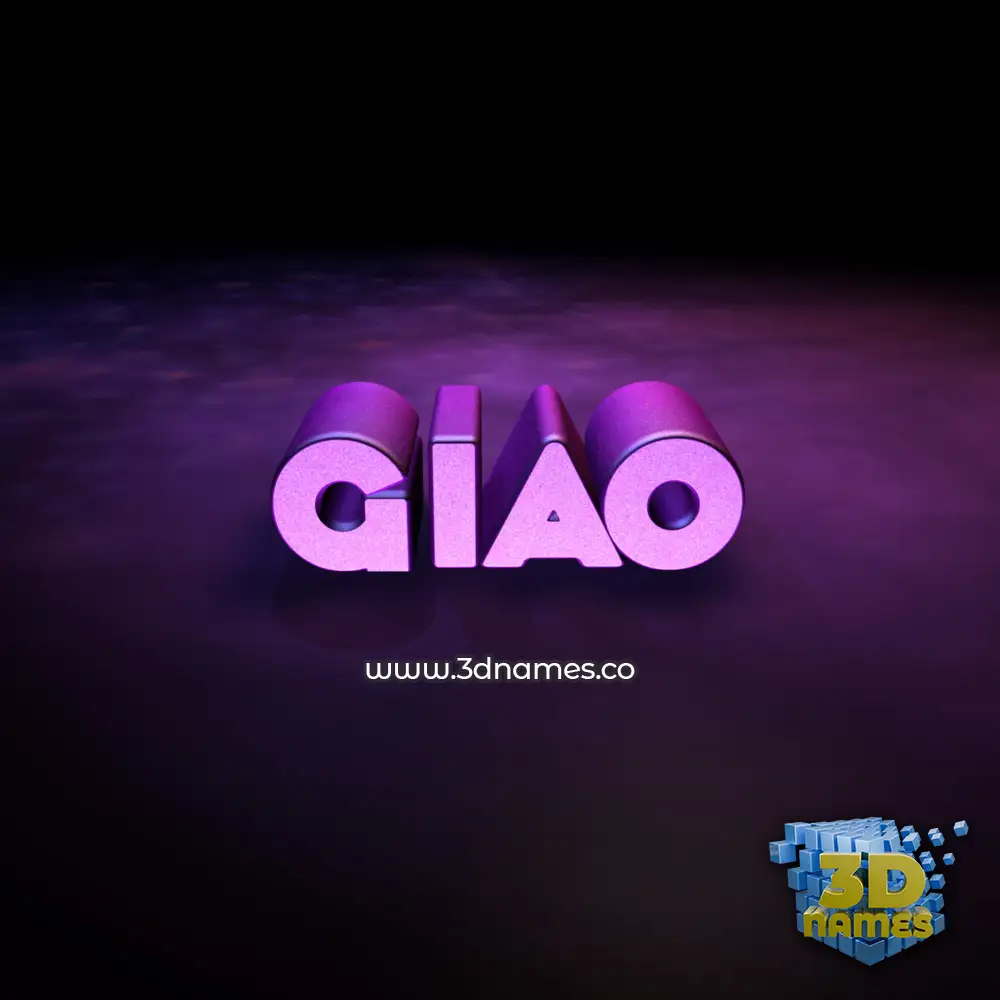 giao in Big Purple style - 3D name wallpaper