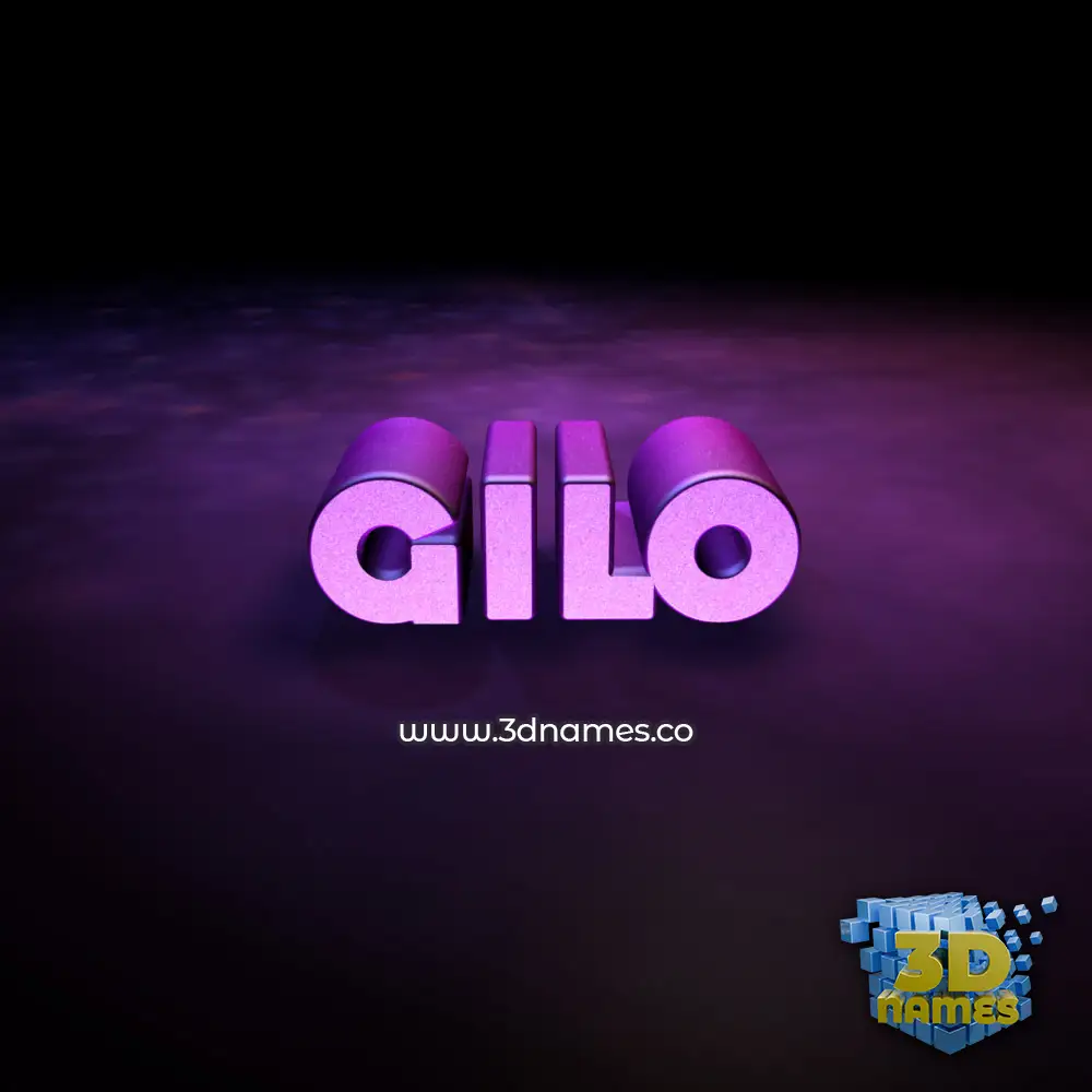 gilo in Big Purple style - 3D name wallpaper