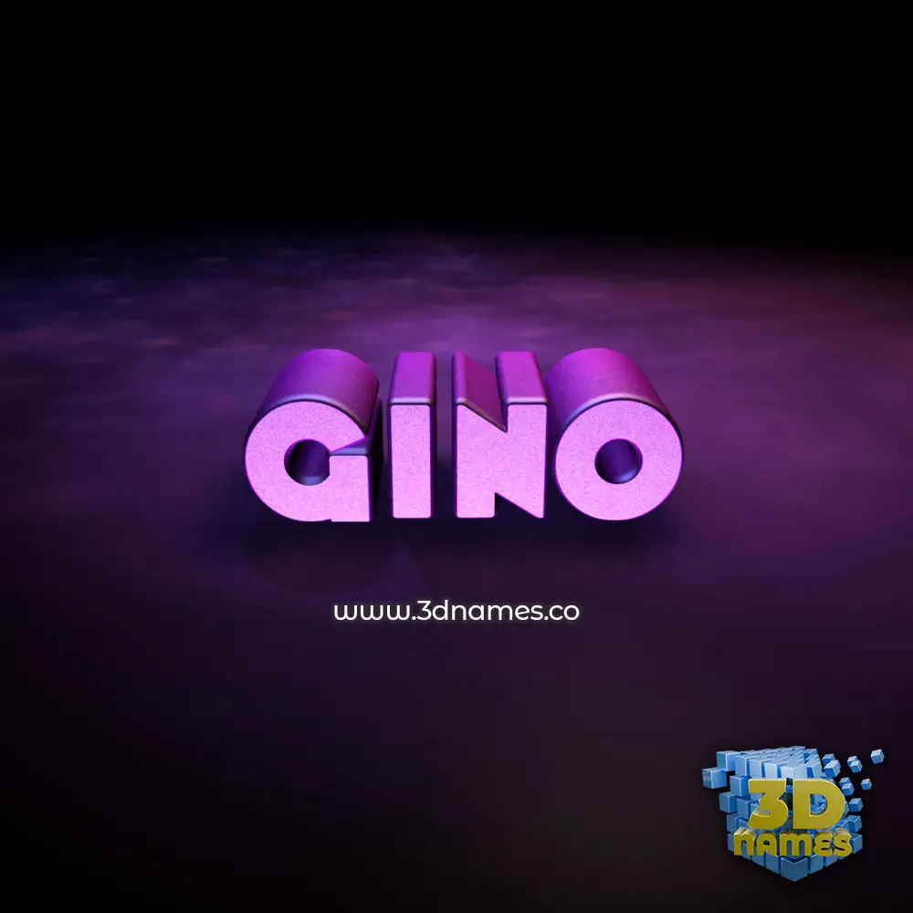 gino in Big Purple style - 3D name wallpaper