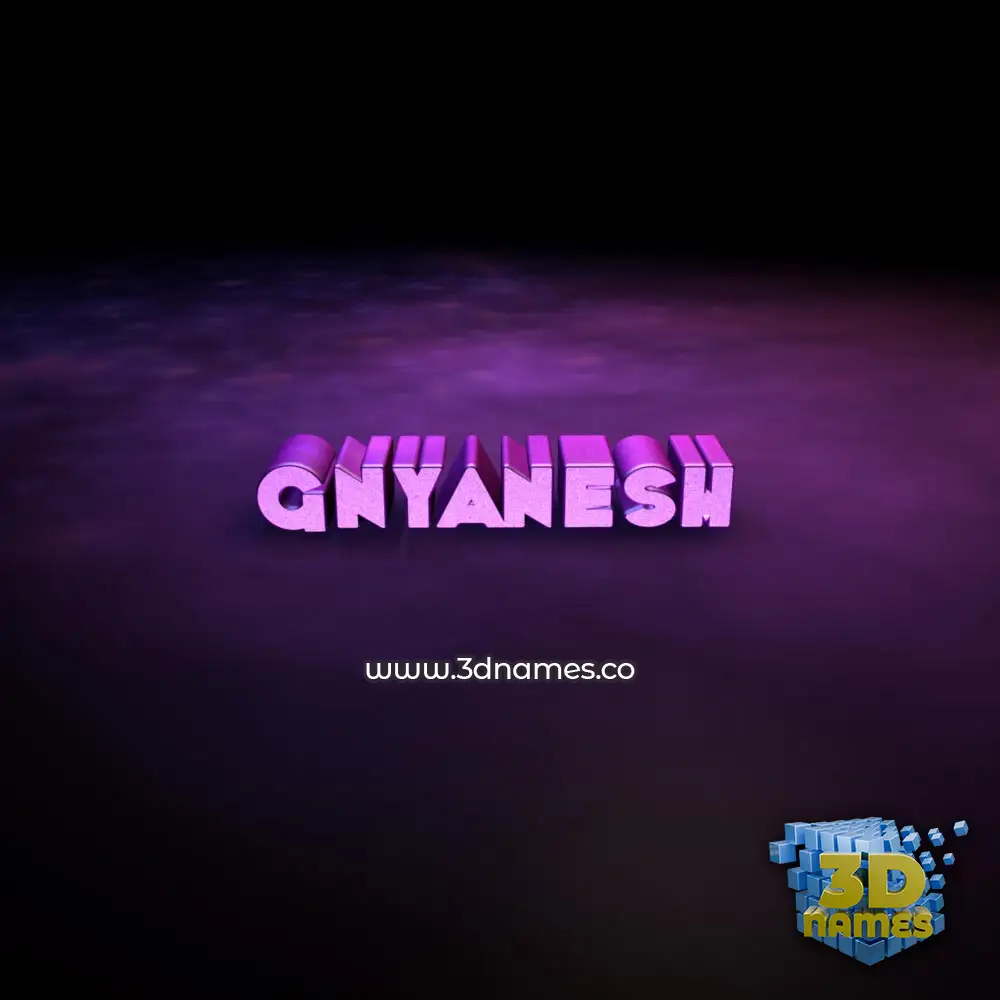 gnyanesh in Big Purple style - 3D name wallpaper