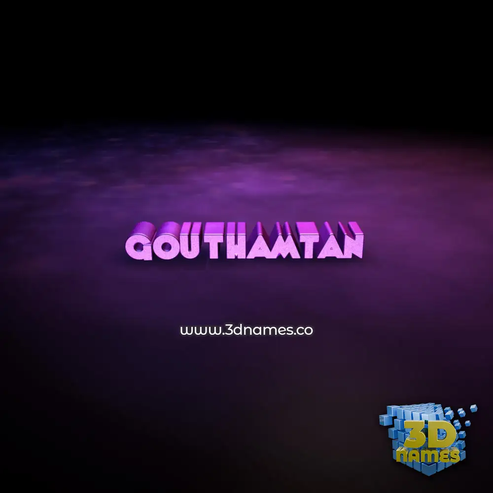 gouthamtan in Big Purple style - 3D name wallpaper