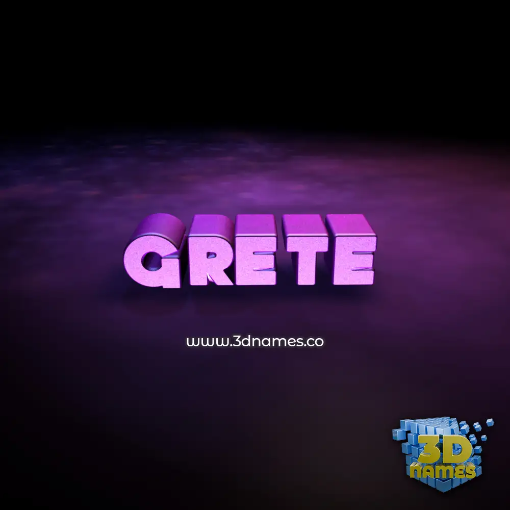 grete in Big Purple style - 3D name wallpaper