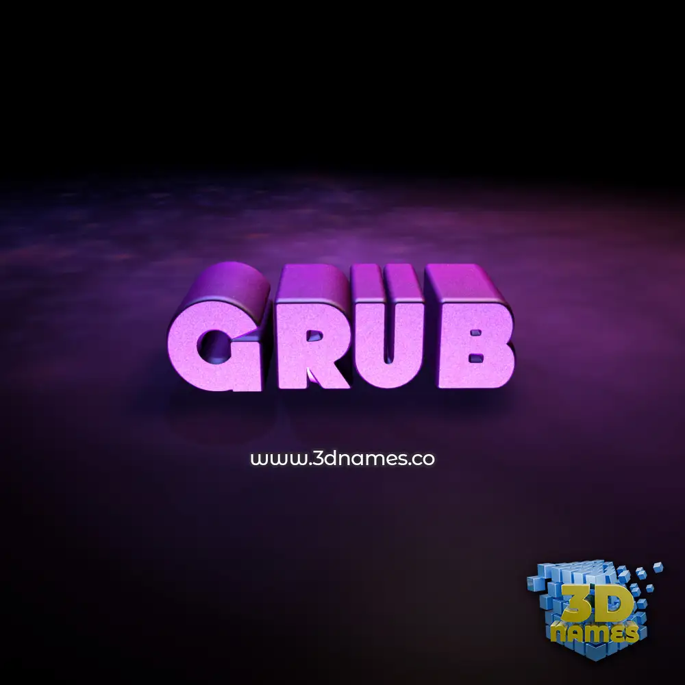 grub in Big Purple style - 3D name wallpaper