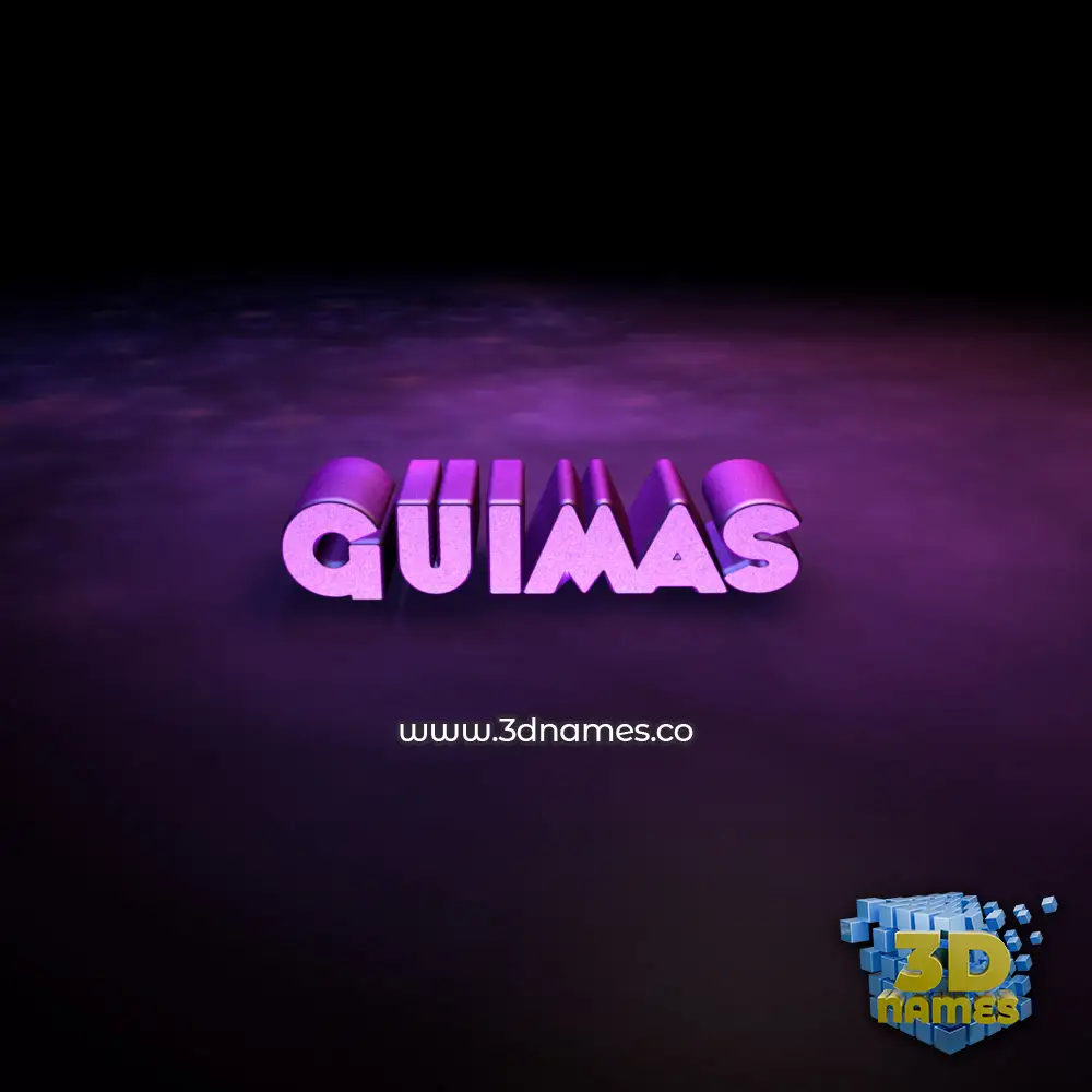 guimas in Big Purple style - 3D name wallpaper