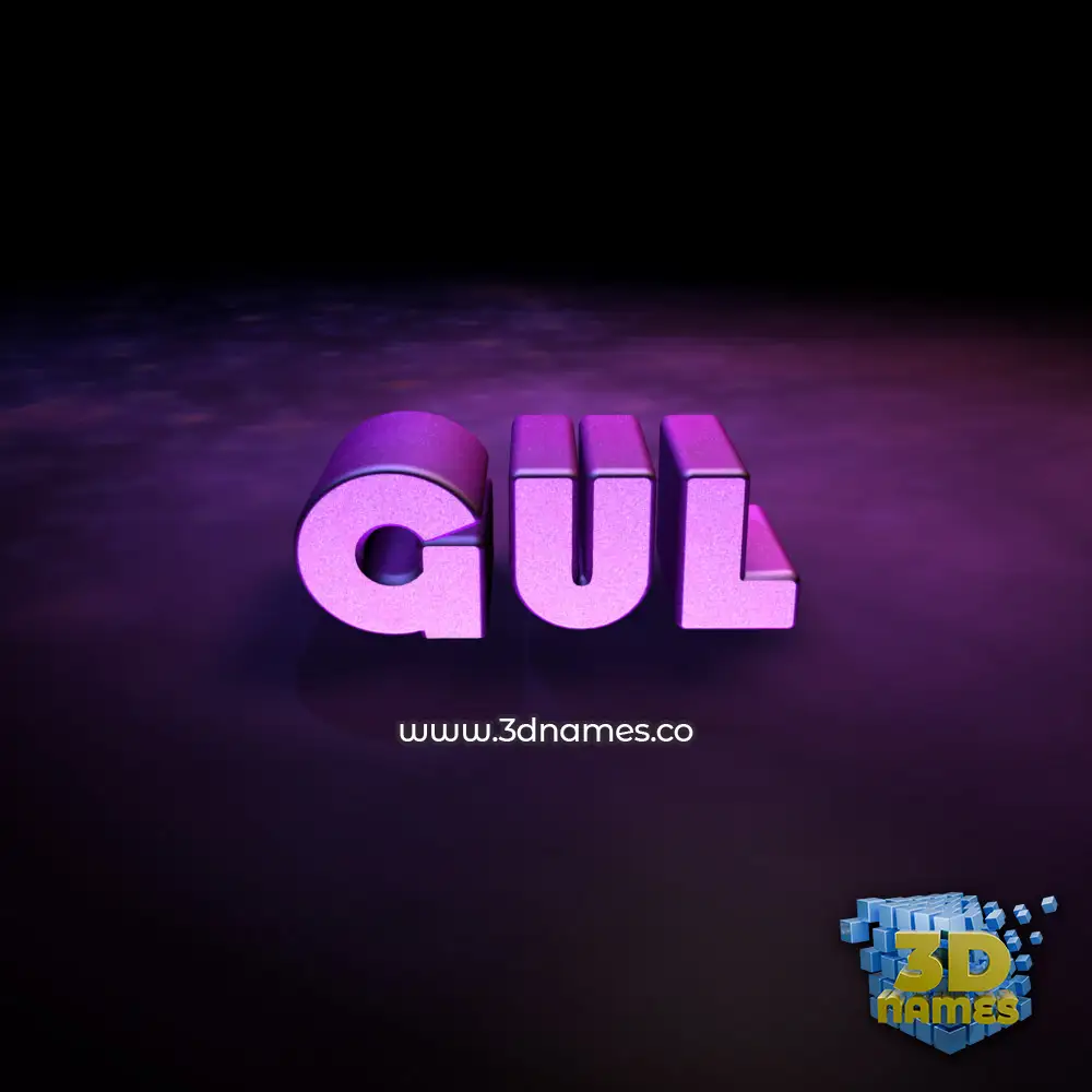 gul in Big Purple style - 3D name wallpaper