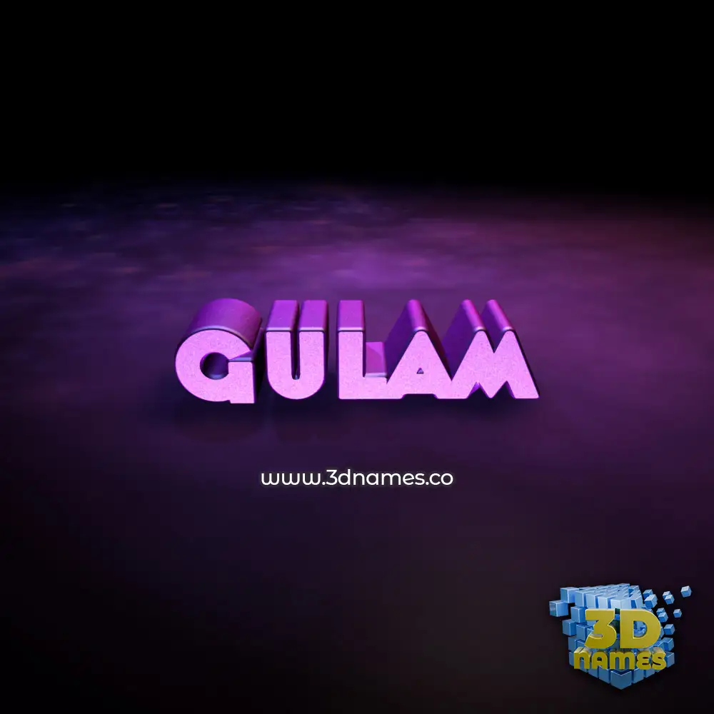 gulam in Big Purple style - 3D name wallpaper