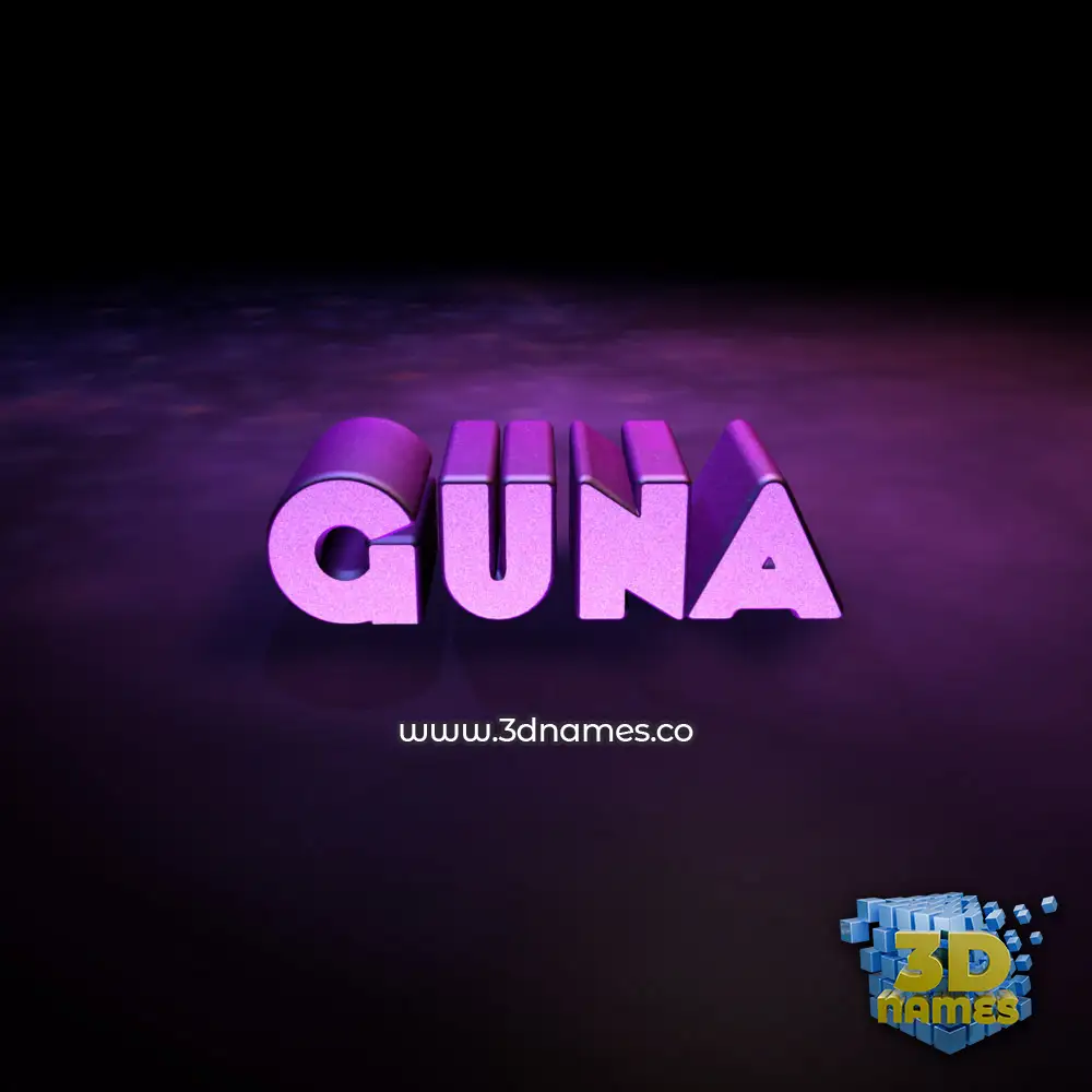 guna in Big Purple style - 3D name wallpaper
