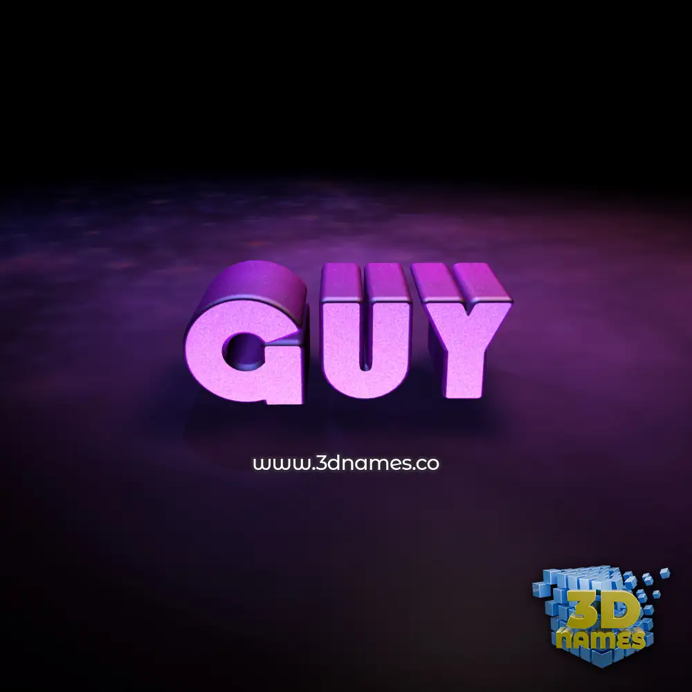 guy in Big Purple style - 3D name wallpaper