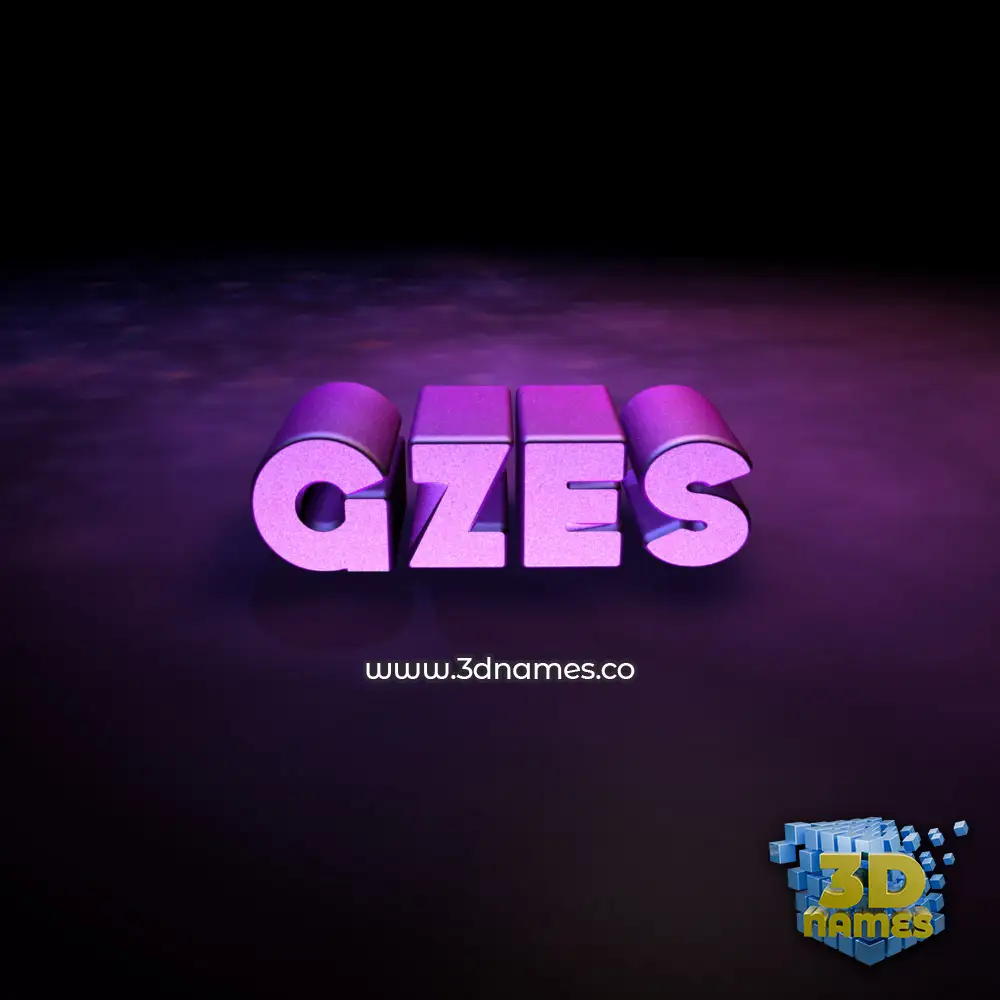 gzes in Big Purple style - 3D name wallpaper