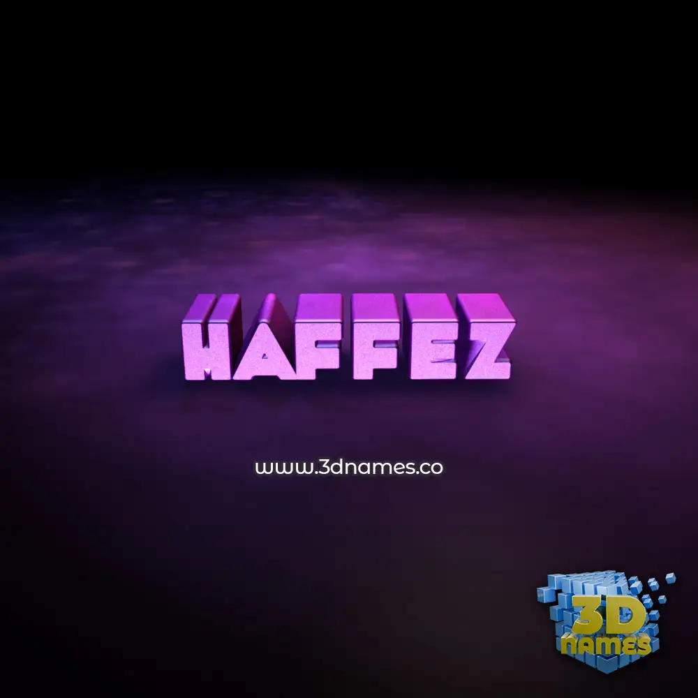 haffez in Big Purple style - 3D name wallpaper