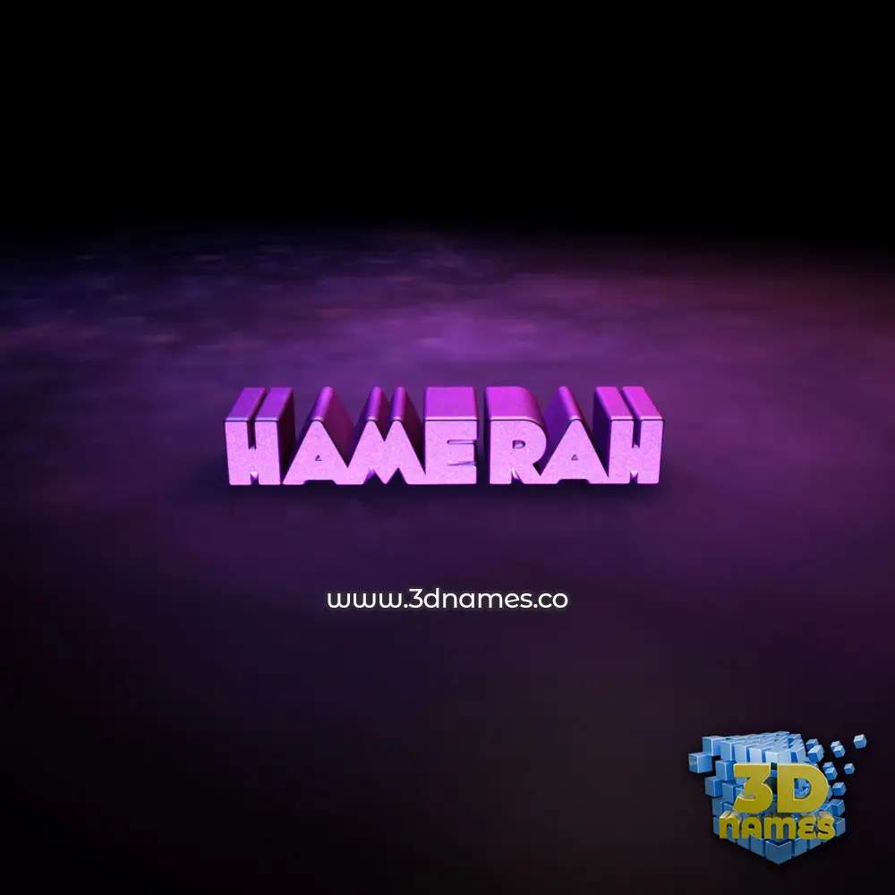 hamerah in Big Purple style - 3D name wallpaper