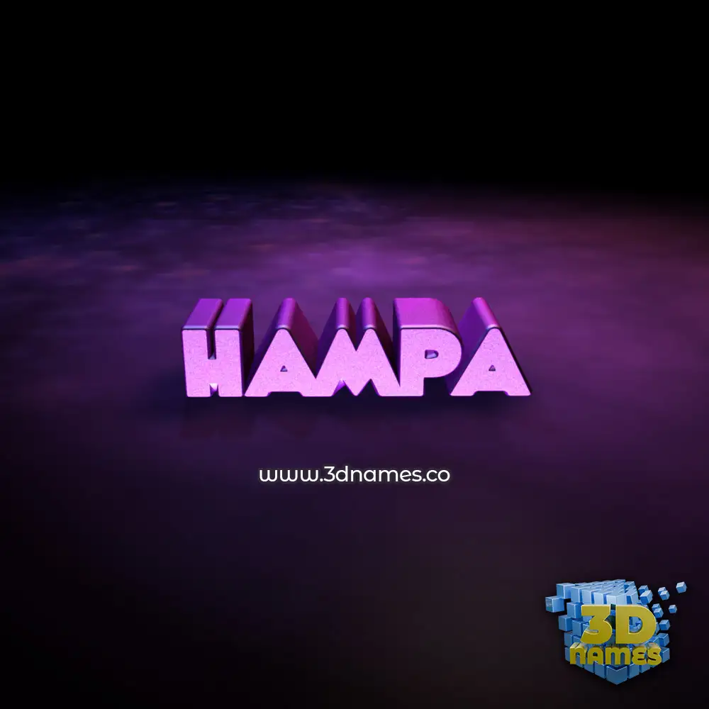 hampa in Big Purple style - 3D name wallpaper