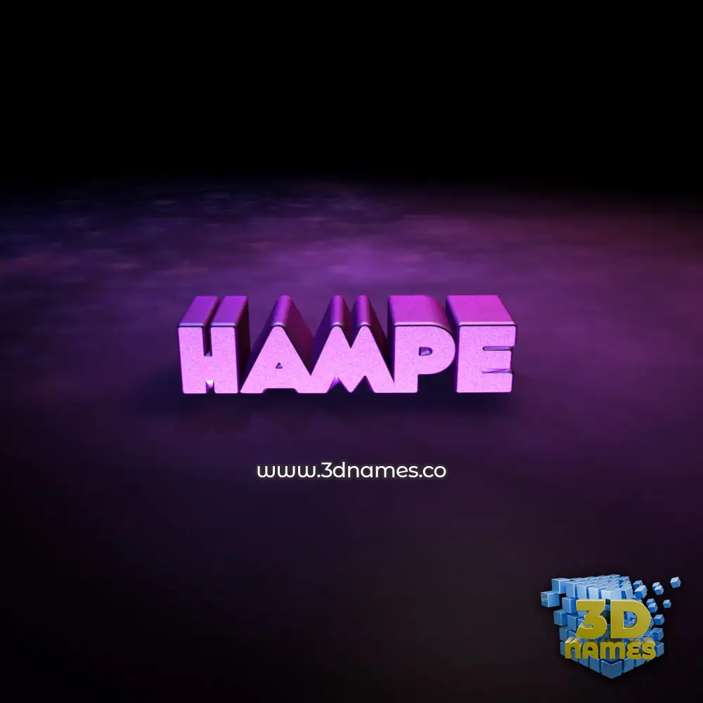 hampe in Big Purple style - 3D name wallpaper